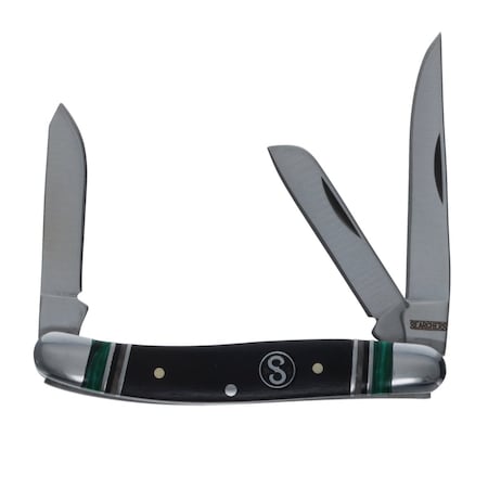 Scipio 3-Blade Stockman Pocket Knife  Green FCC0001CG